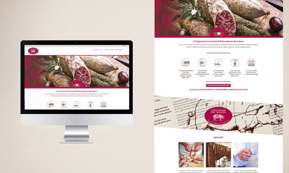 Ideazione website l'accademia dei salumi - Agenzia di marketing e comunicazione a Vicenza - Infodati ADV