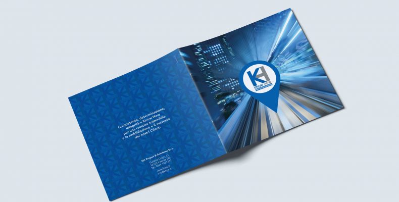 Brochure e cartellina KHPS - agenzia di pubblicità e marketing Infodati adv Vicenza